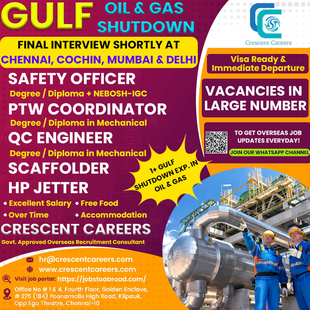 SAFETY OFFICER / PTW COORDINATOR / QC ENGINEER / HP JETTER / SCAFFOLDER