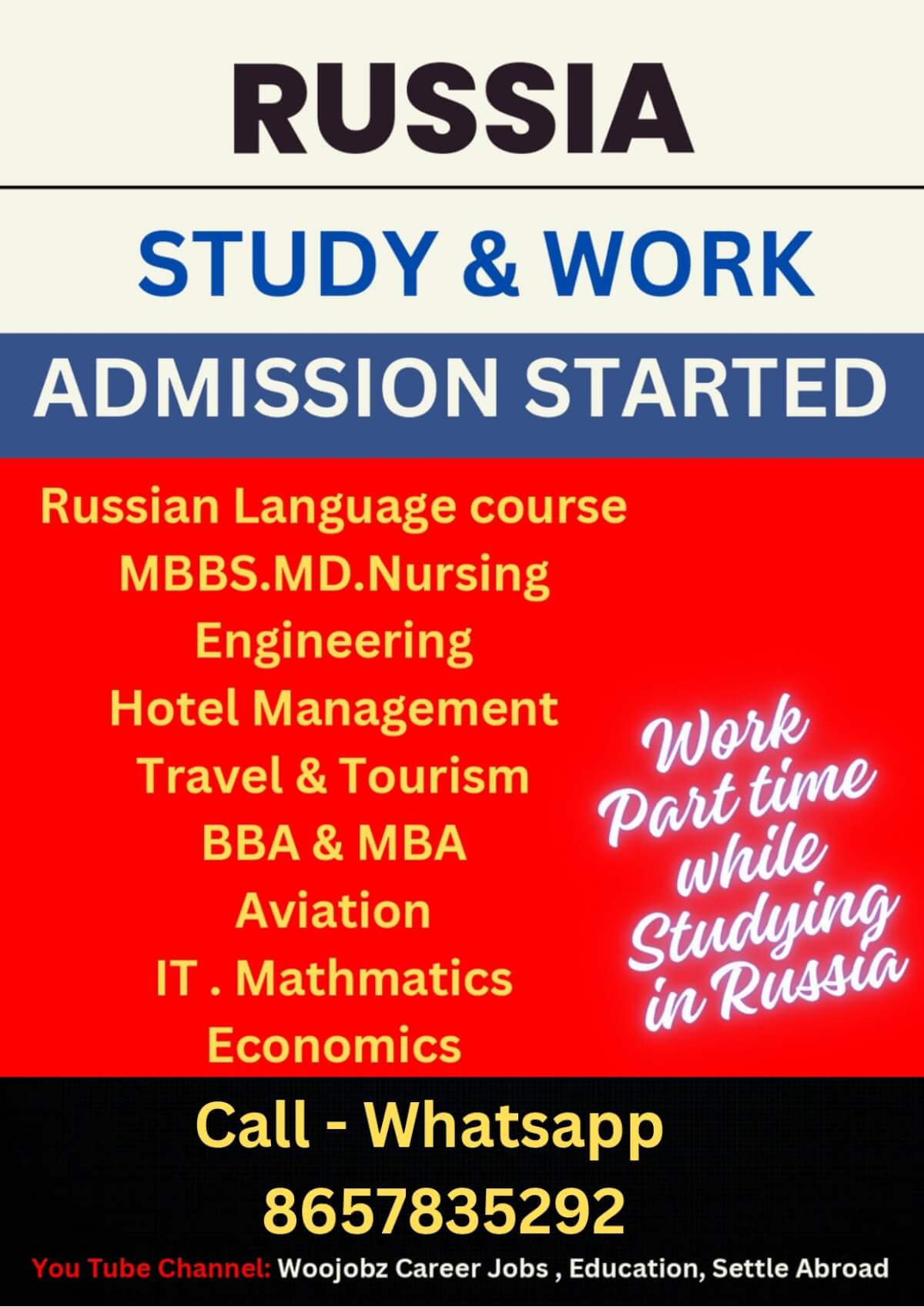 Work , Study and Live in Russia
