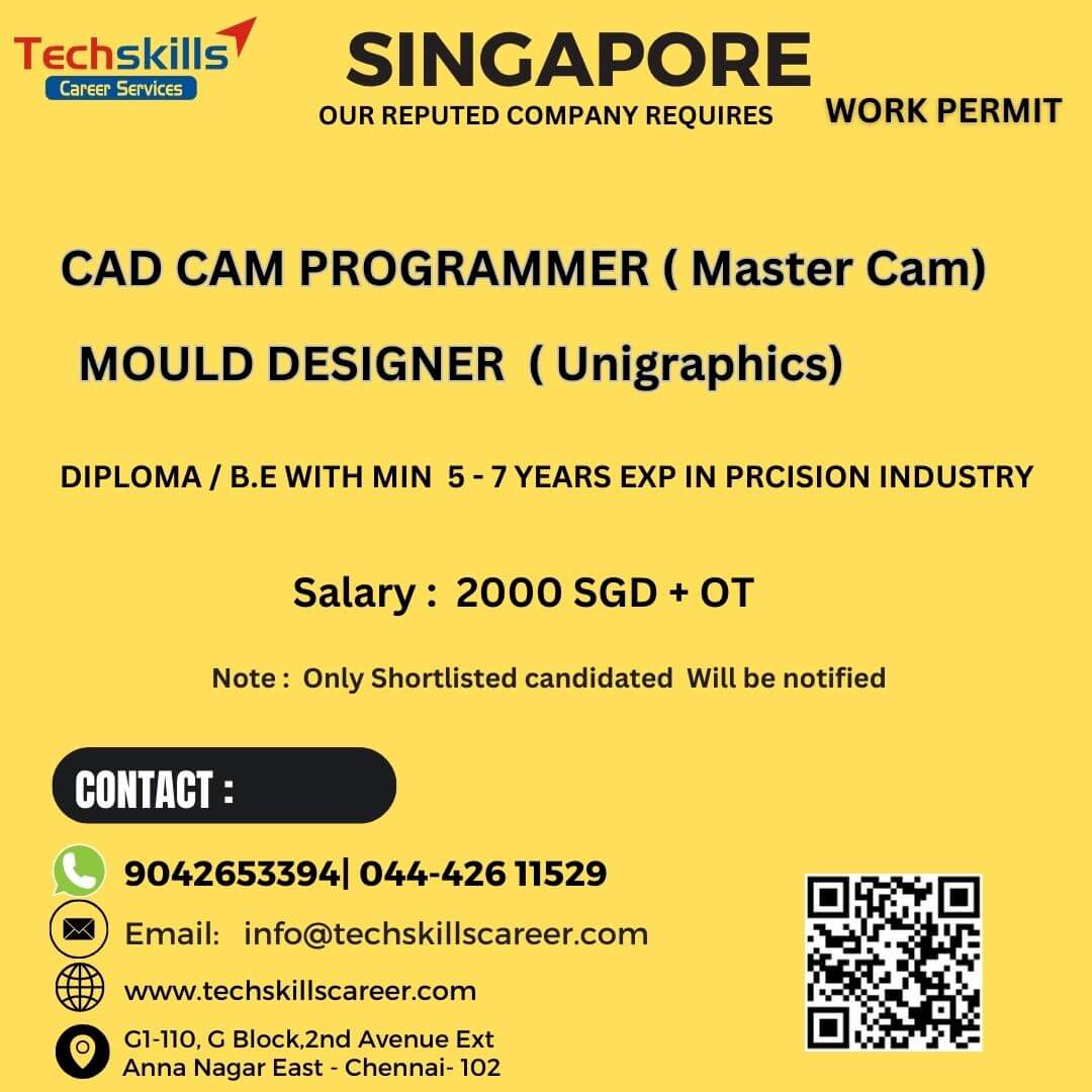 SINGAPORE:  CAD CAM PROGRAMMER ( Master Cam)