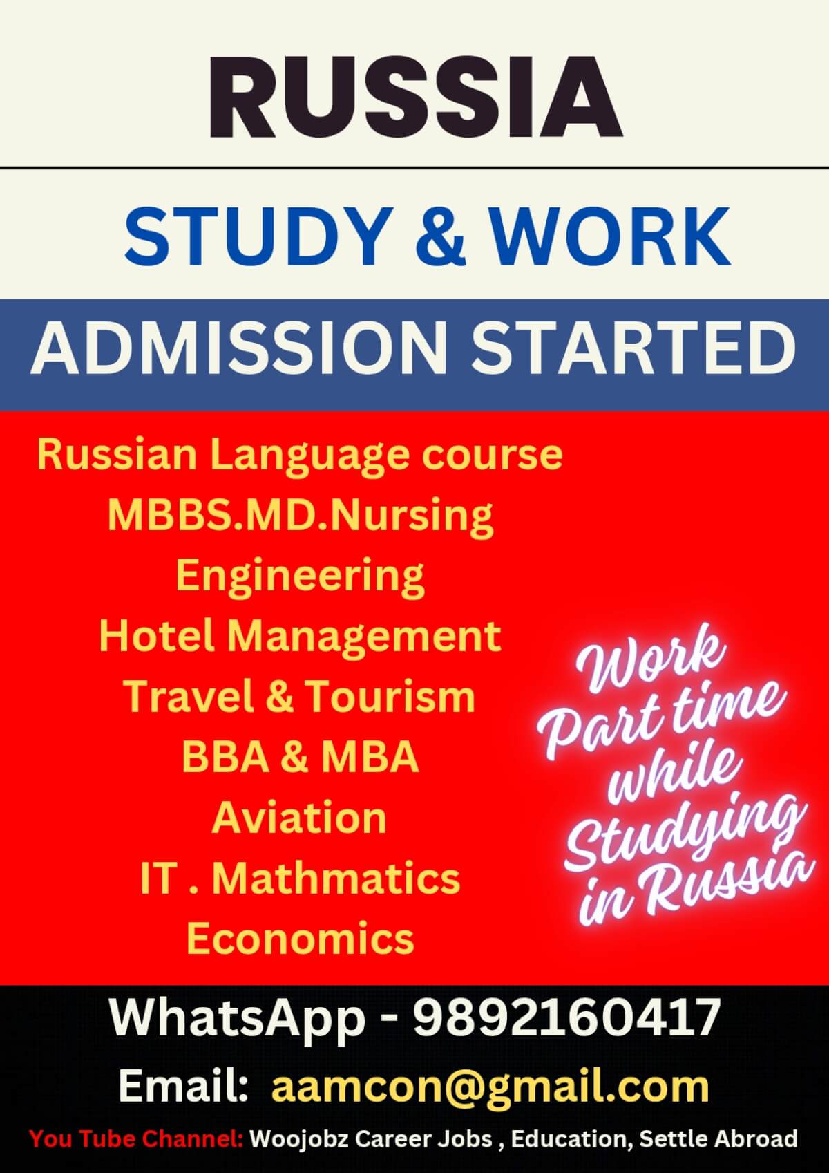 Study and work in Russia