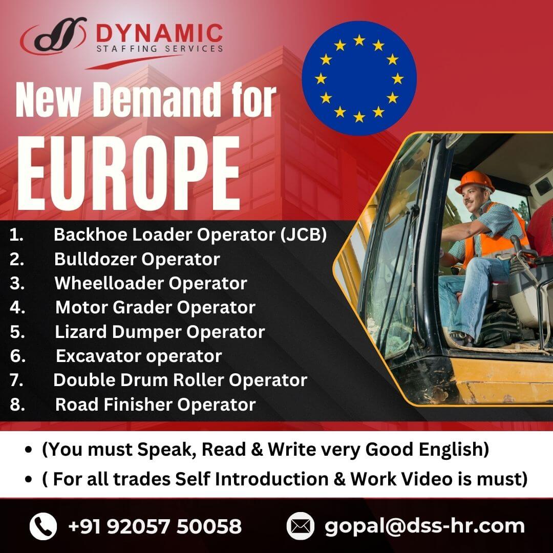 Operators required for ROAD projects - EUROPE.