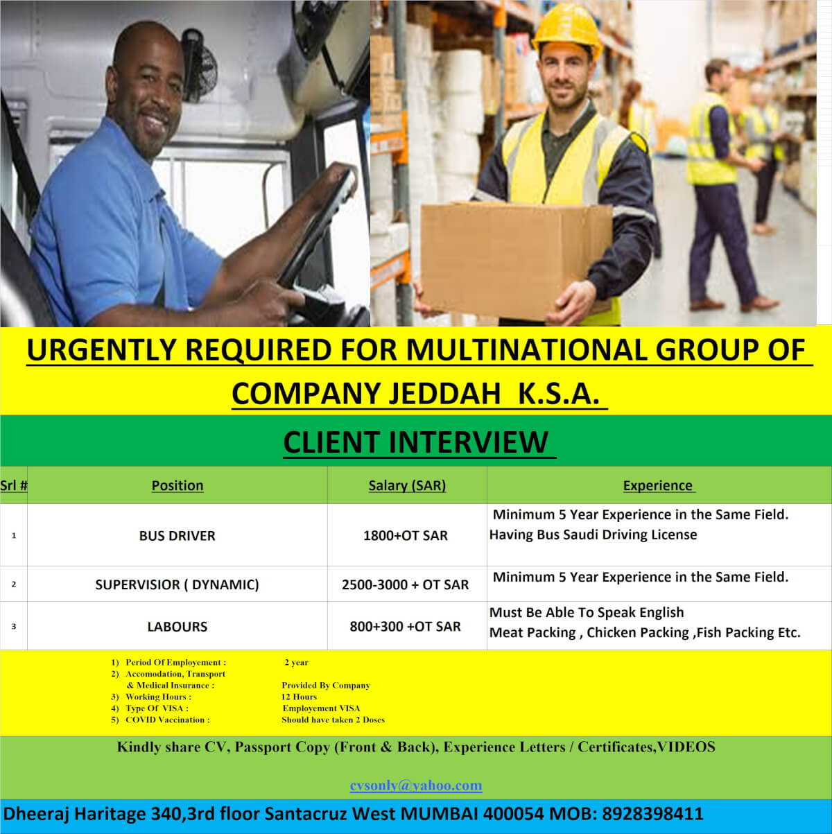 URGENTLY REQUIRED FOR AMERICANA FOOD FACTORY K.S.A.