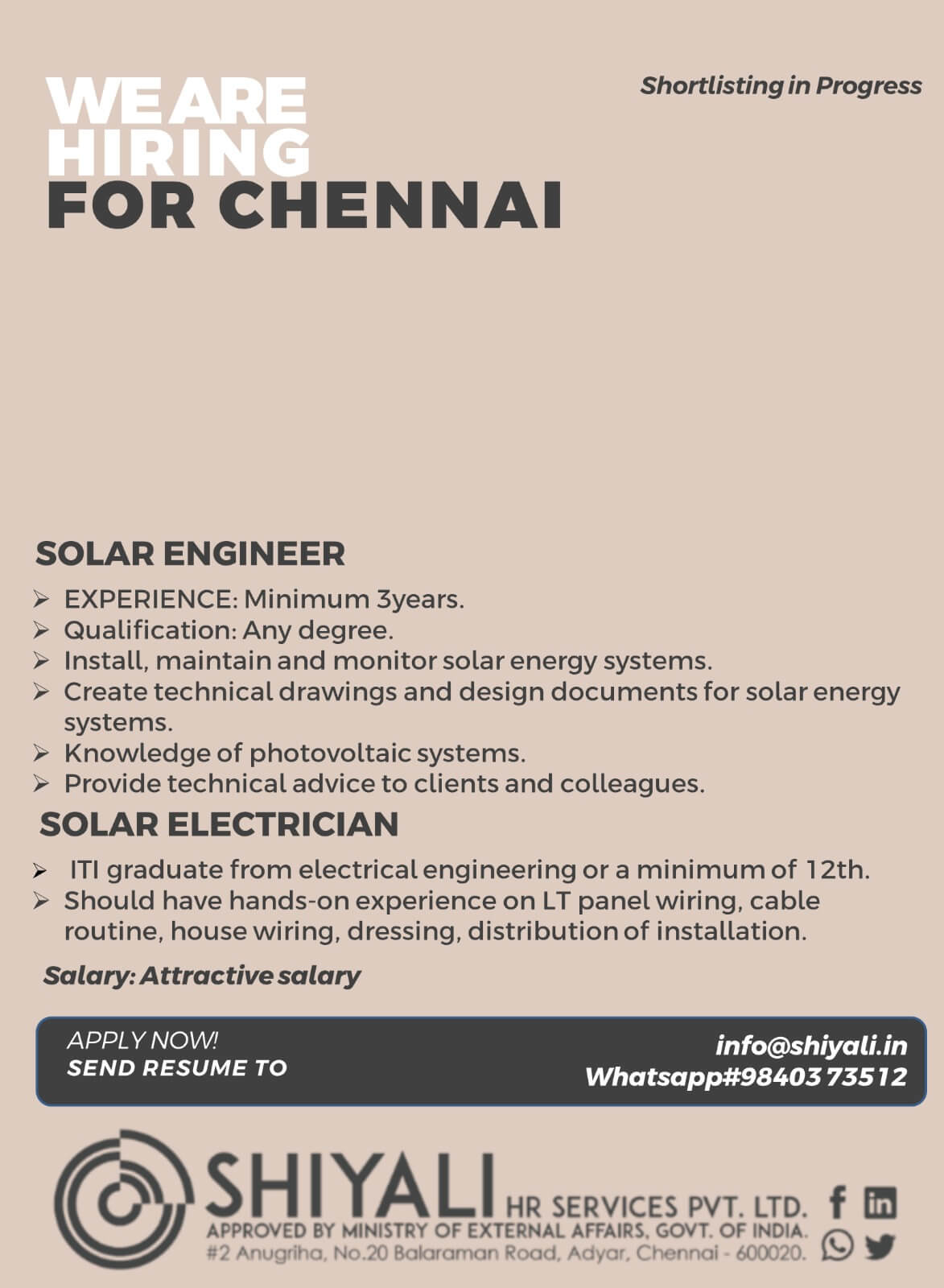 solar engineer and electrician