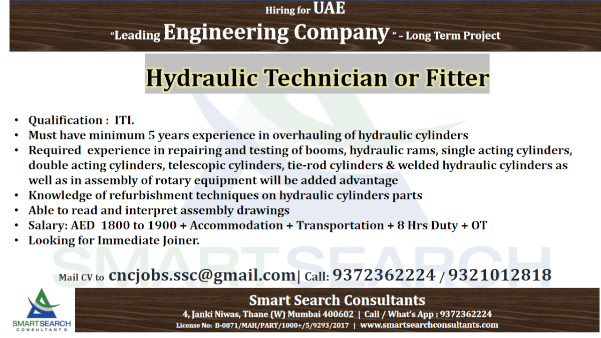 Hydraulic Technician or Fitter