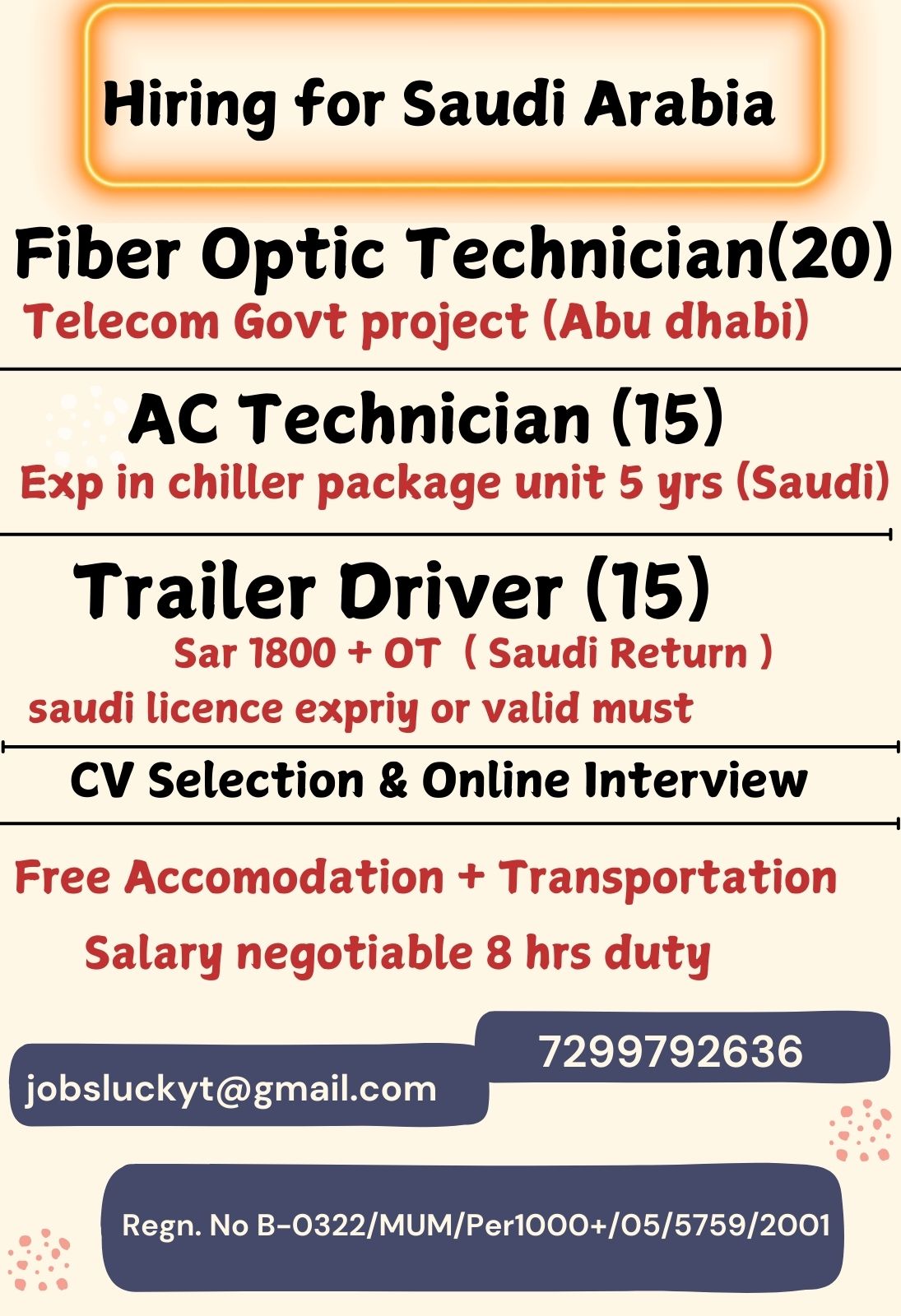 Urgently Hiring for Abu Dhabi & Saudi for leading Govt Project