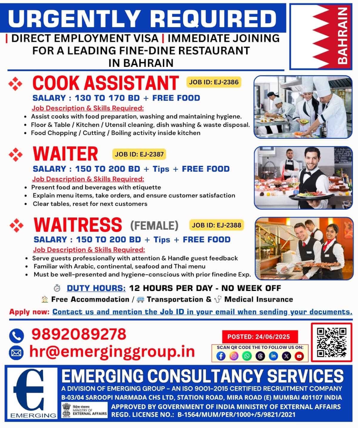 Assistant Cook / Waiter / Waitress Assistant Cook / Waiter / Waitress