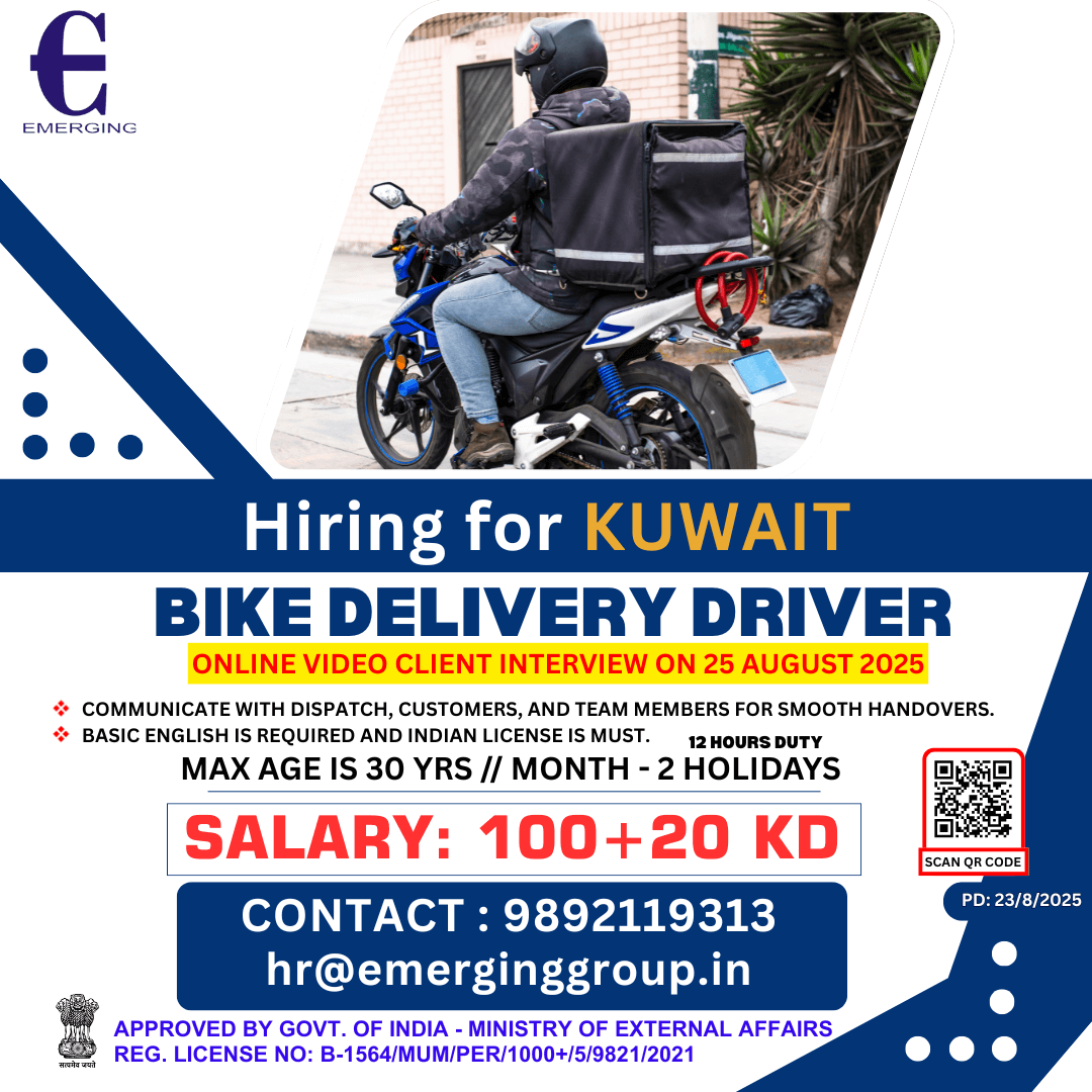 Urgently Hiring: Bike Delivery Drivers – Kuwait