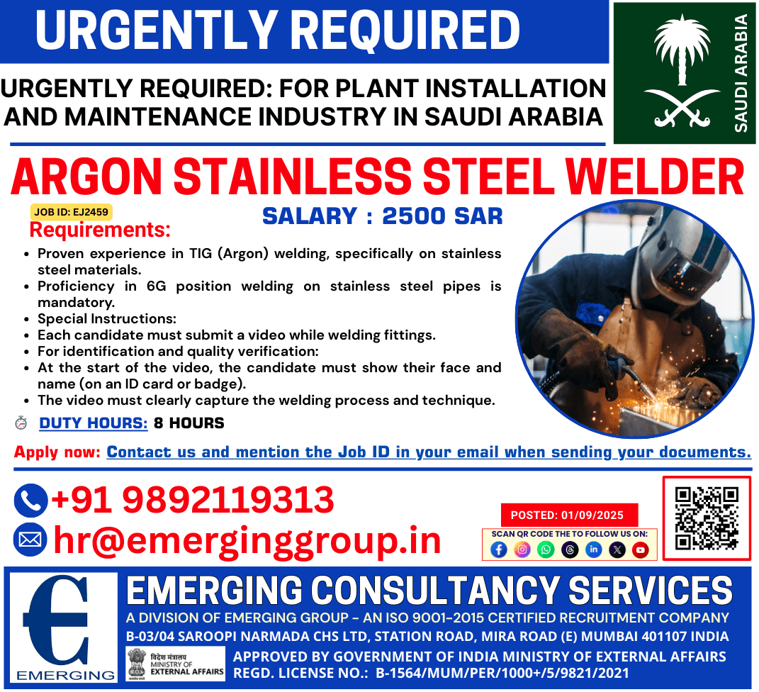 Urgently Required Argon Stainless Steel Welder