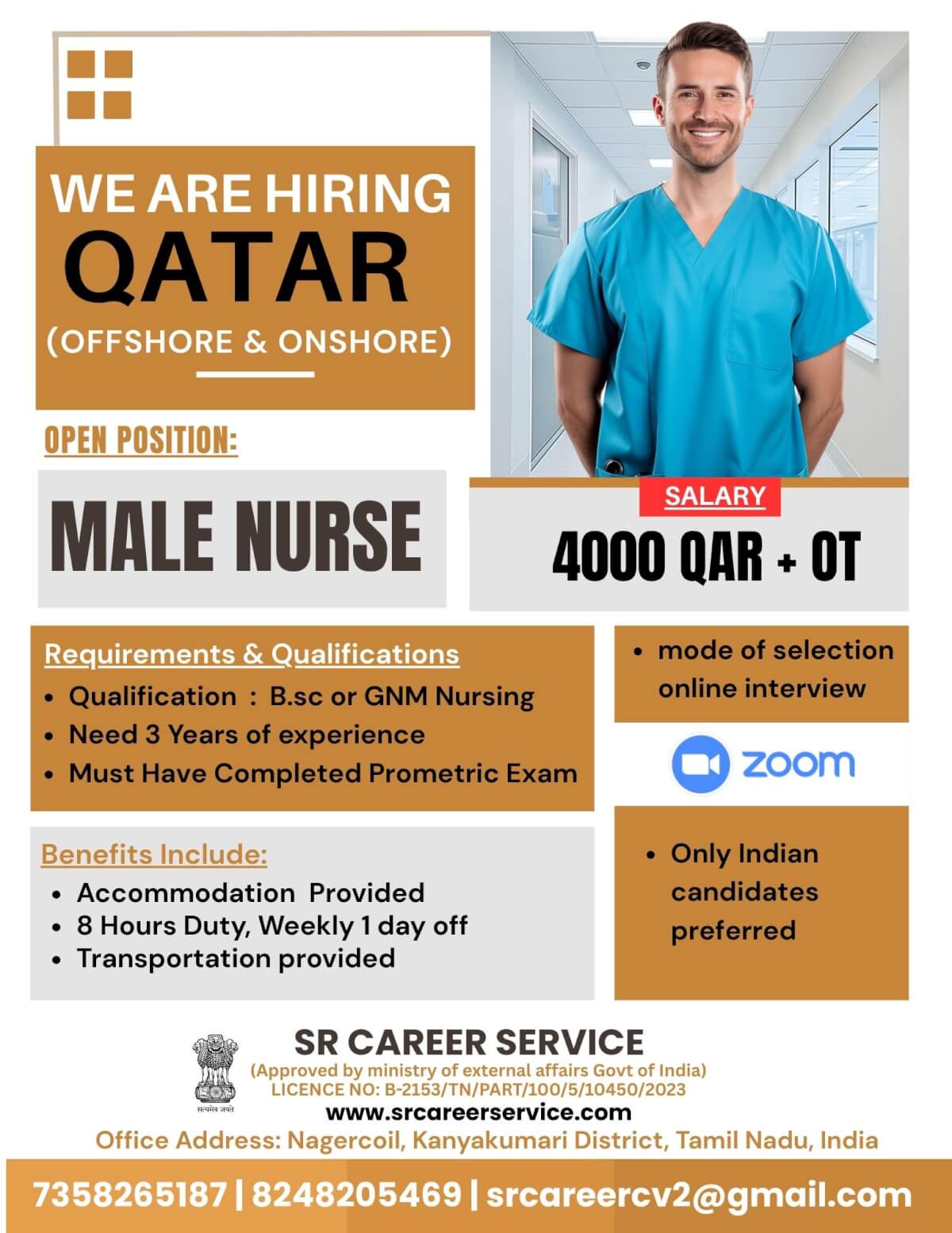 We are Hiring Male Nurse for Qatar offshore & onshore Project We are Hiring Male Nurse for Qatar offshore & onshore Project