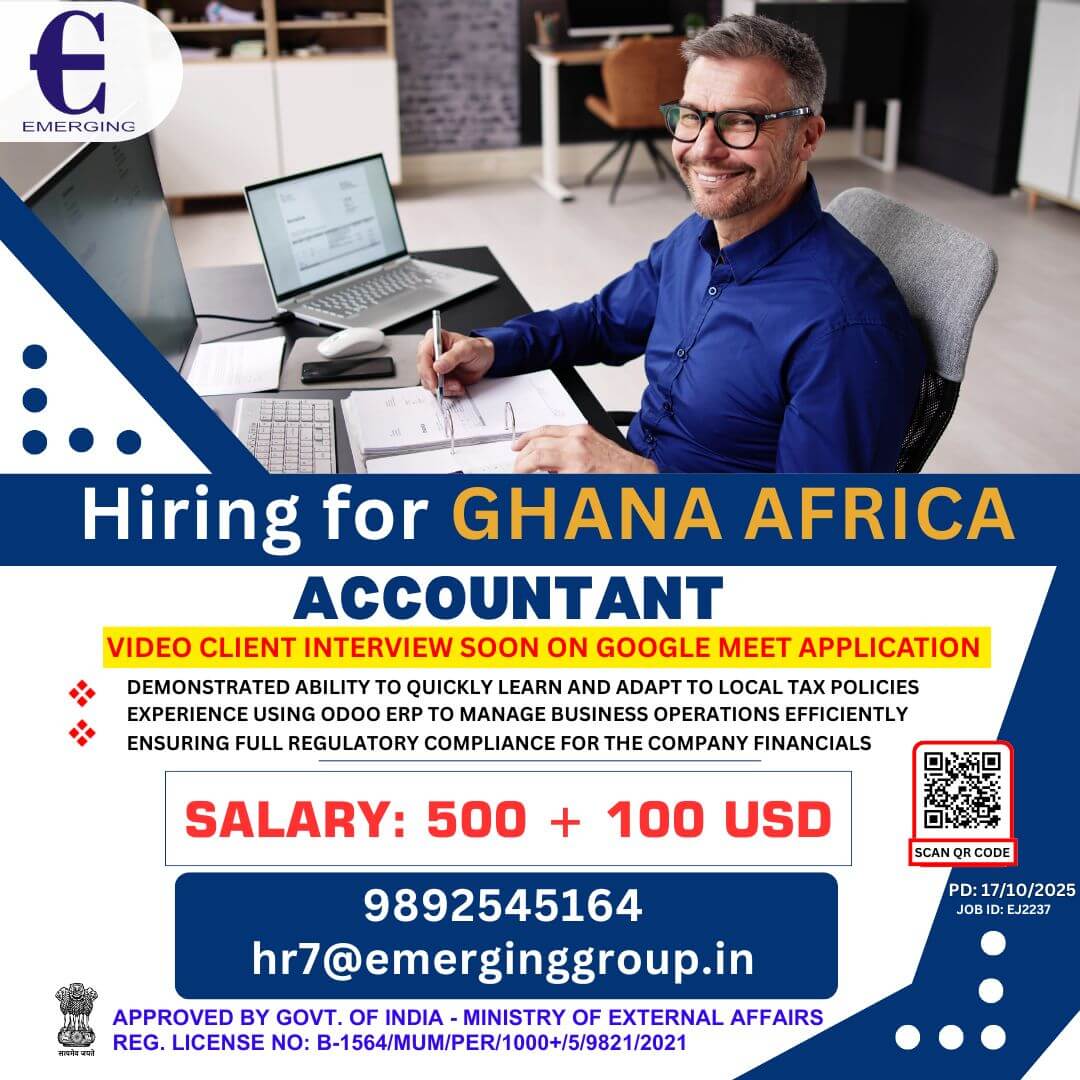 URGENT HIRING ACCOUNTANT – GHANA, AFRICA