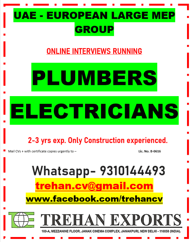 ELECTRCIAIANS - PLUMBERS