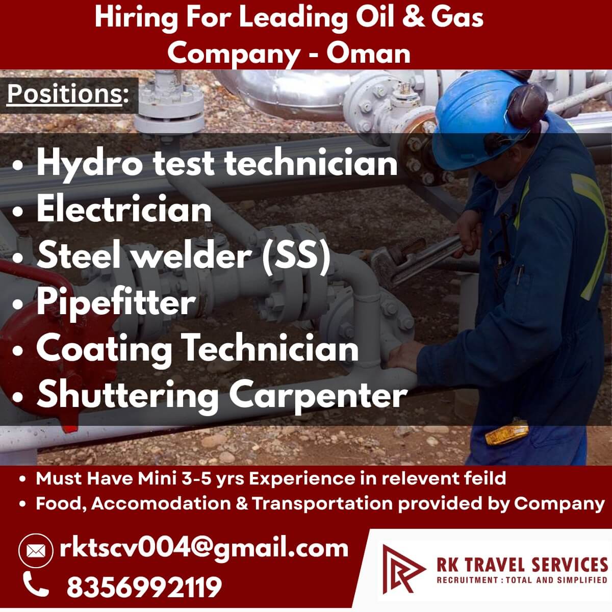 Hiring For Leading Oil & Gas Company - Oman