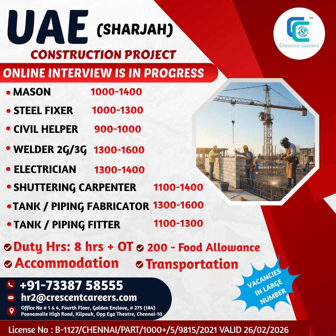 RECRUITMENT FOR UAE COUNTRY