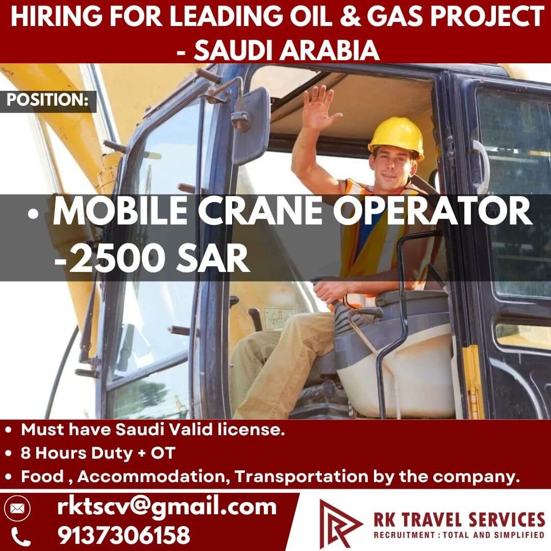 HIRING FOR LEADING OIL & GAS PROJECT SAUDI ARABIA