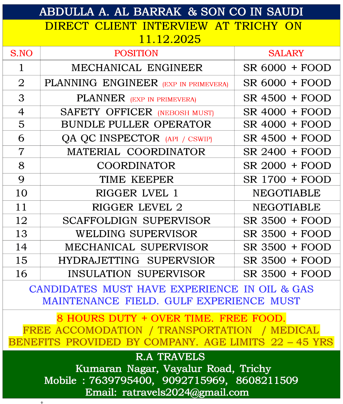 ABDULLA A. AL BARRAK & SON CO IN SAUDI