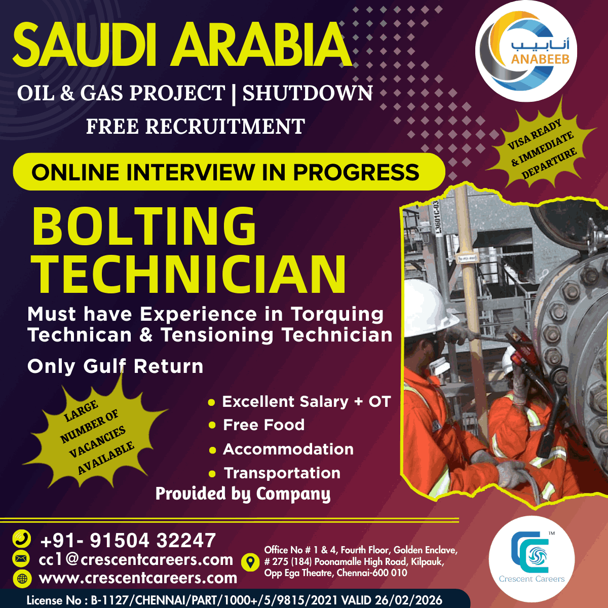 BOLTING TECHNICIAN BOLTING TECHNICIAN
