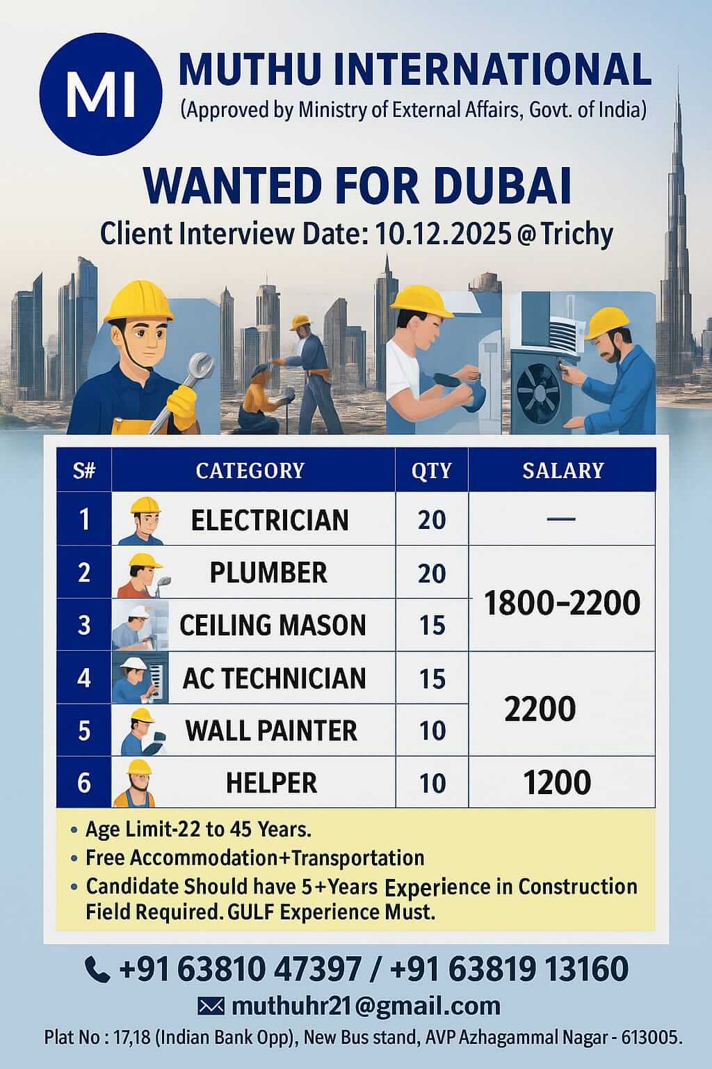 WANTED FOR DUBAI WANTED FOR DUBAI