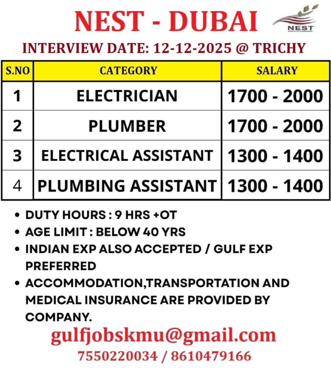 REQUIREMENT FOR DUBAI REQUIREMENT FOR DUBAI