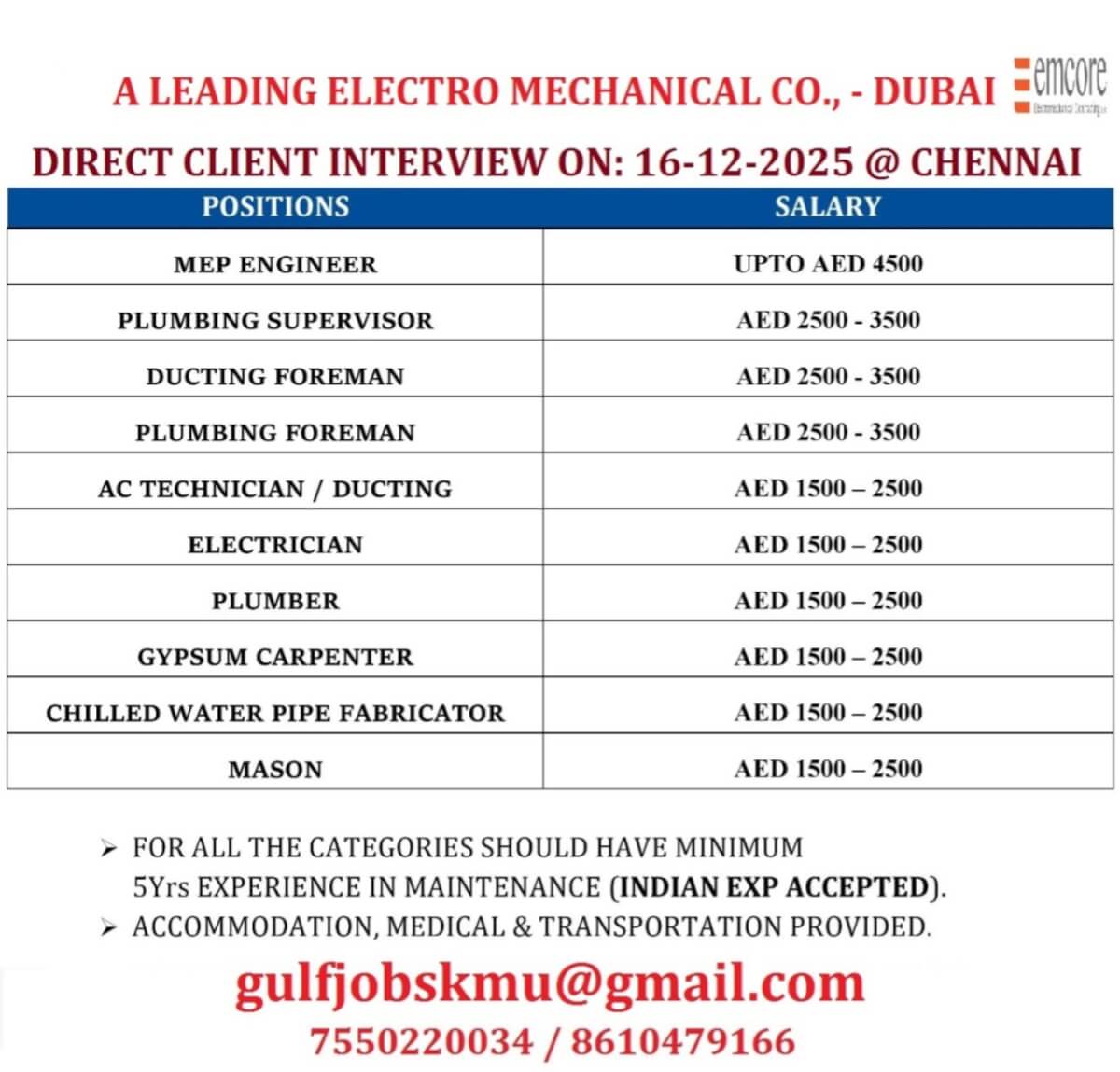 REQUIREMENT FOR DUBAI REQUIREMENT FOR DUBAI