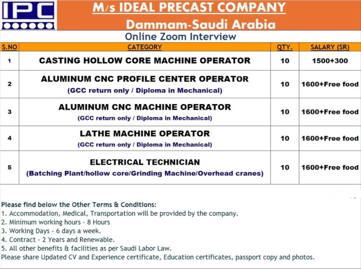 URGENT HIRING FOR SAUDI ARABIA URGENT HIRING FOR SAUDI ARABIA