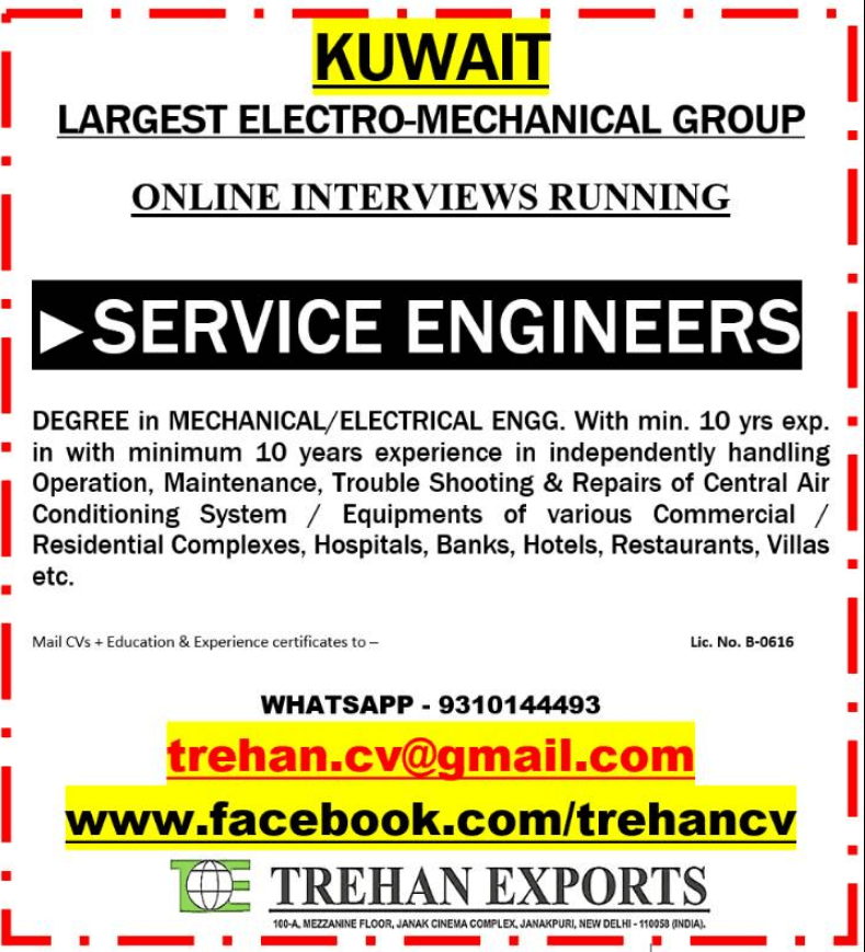 SERVICE ENGINEERS SERVICE ENGINEERS