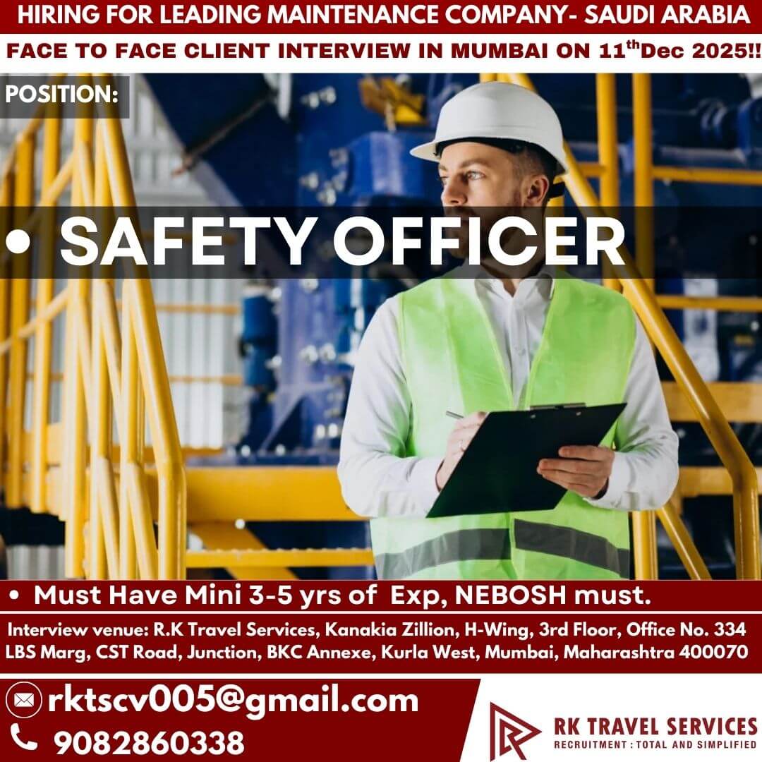 HIRING FOR LEADING MAINTENANCE COMPANY - SAUDI ARABIA HIRING FOR LEADING MAINTENANCE COMPANY - SAUDI ARABIA