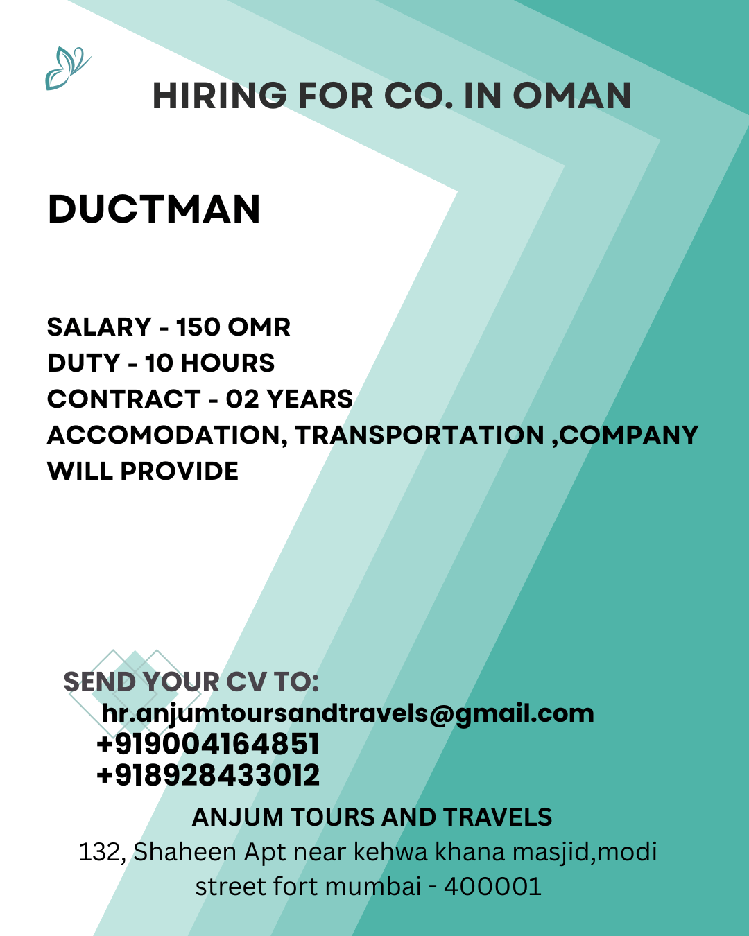 HIRING FOR OMAN