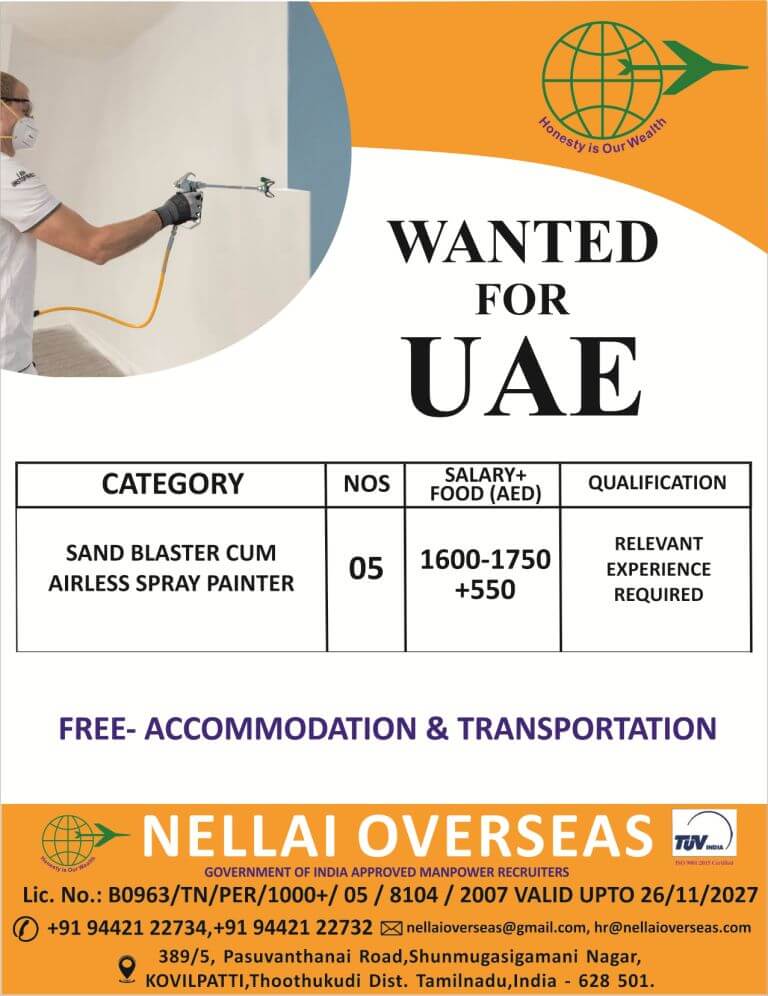 WANTED FOR UAE WANTED FOR UAE