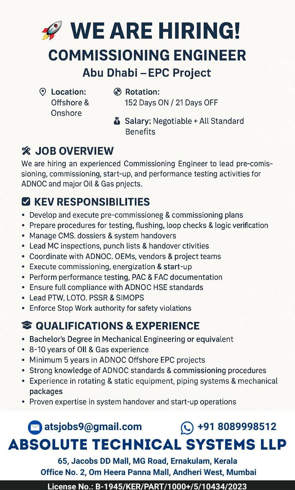 Commissioning Engineer