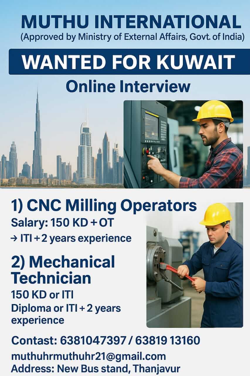 WANTED FOR KUWAIT WANTED FOR KUWAIT