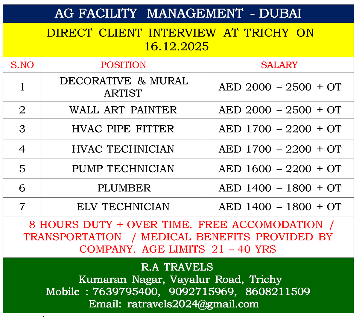 AG FACILITY MANAGEMENT - DUBAI
