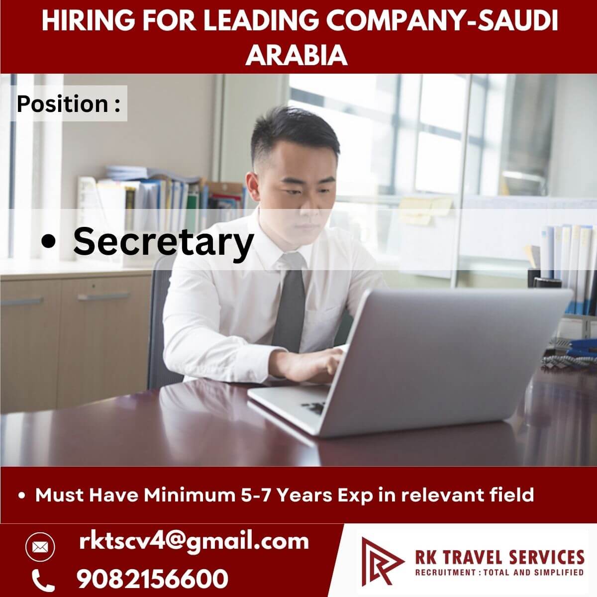 Hiring for leading company-Saudi Arabia