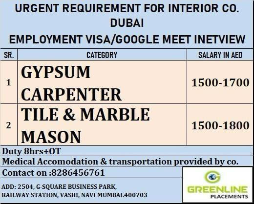 URGENTLY REQUIRED FOR REPUTED CO. KSA URGENTLY REQUIRED FOR REPUTED CO. KSA