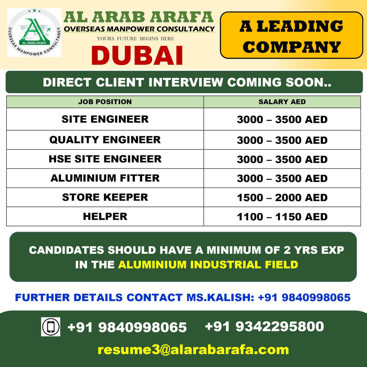 DIRECT CLIENT INTERVIEW COMING SOON