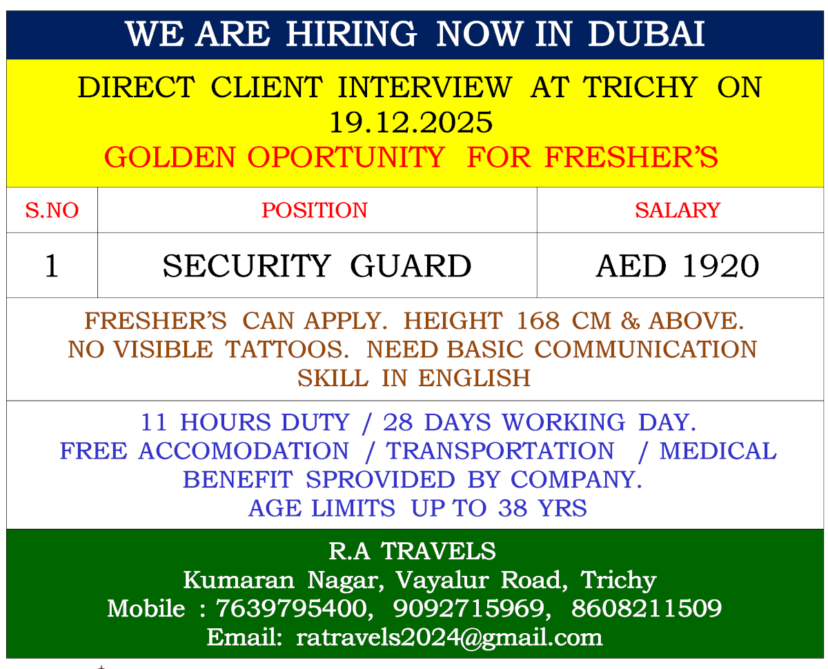 WE ARE HIRING NOW IN DUBAI WE ARE HIRING NOW IN DUBAI