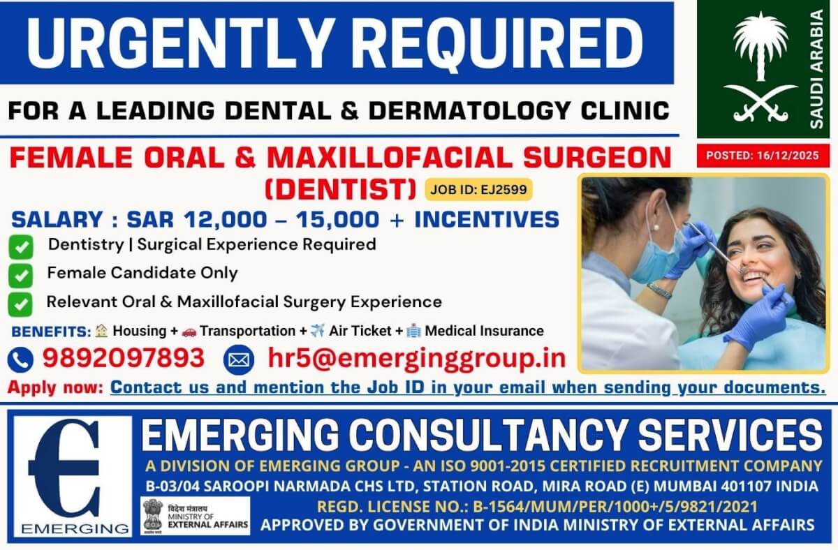 FOR A LEADING DENTAL & DERMATOLOGY CLINIC IN SAUDI ARABIA FOR A LEADING DENTAL & DERMATOLOGY CLINIC IN SAUDI ARABIA