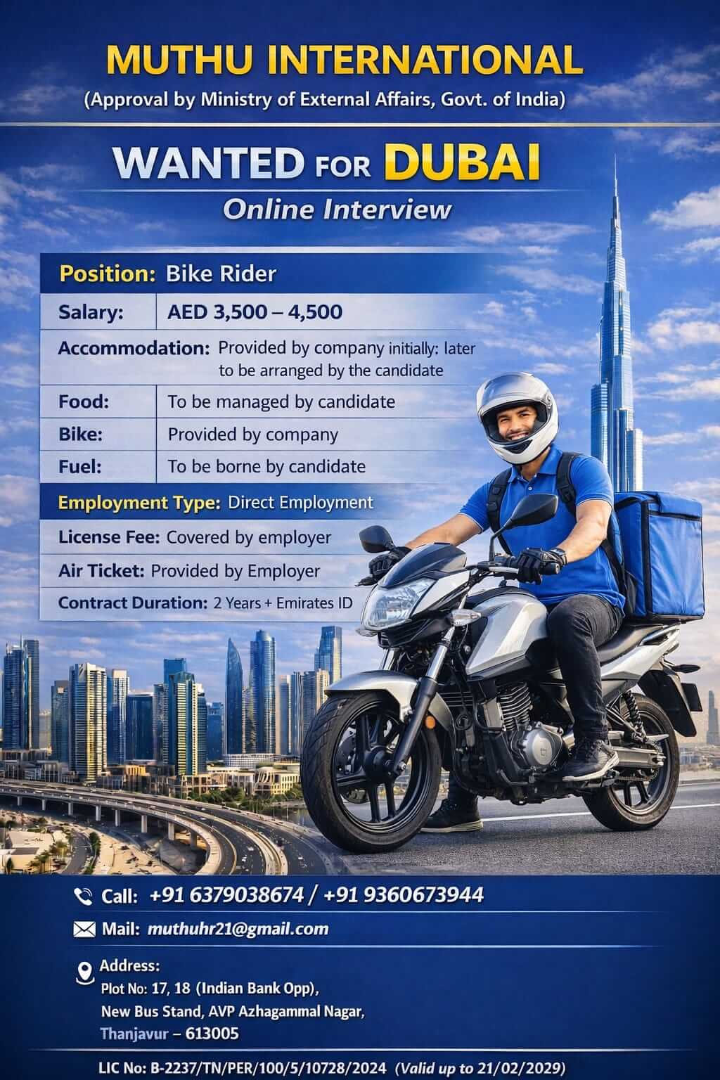 WANTED FOR DUBAI WANTED FOR DUBAI