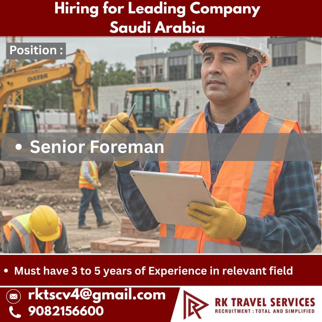 Hiring for Leading Company  Saudi Arabia
