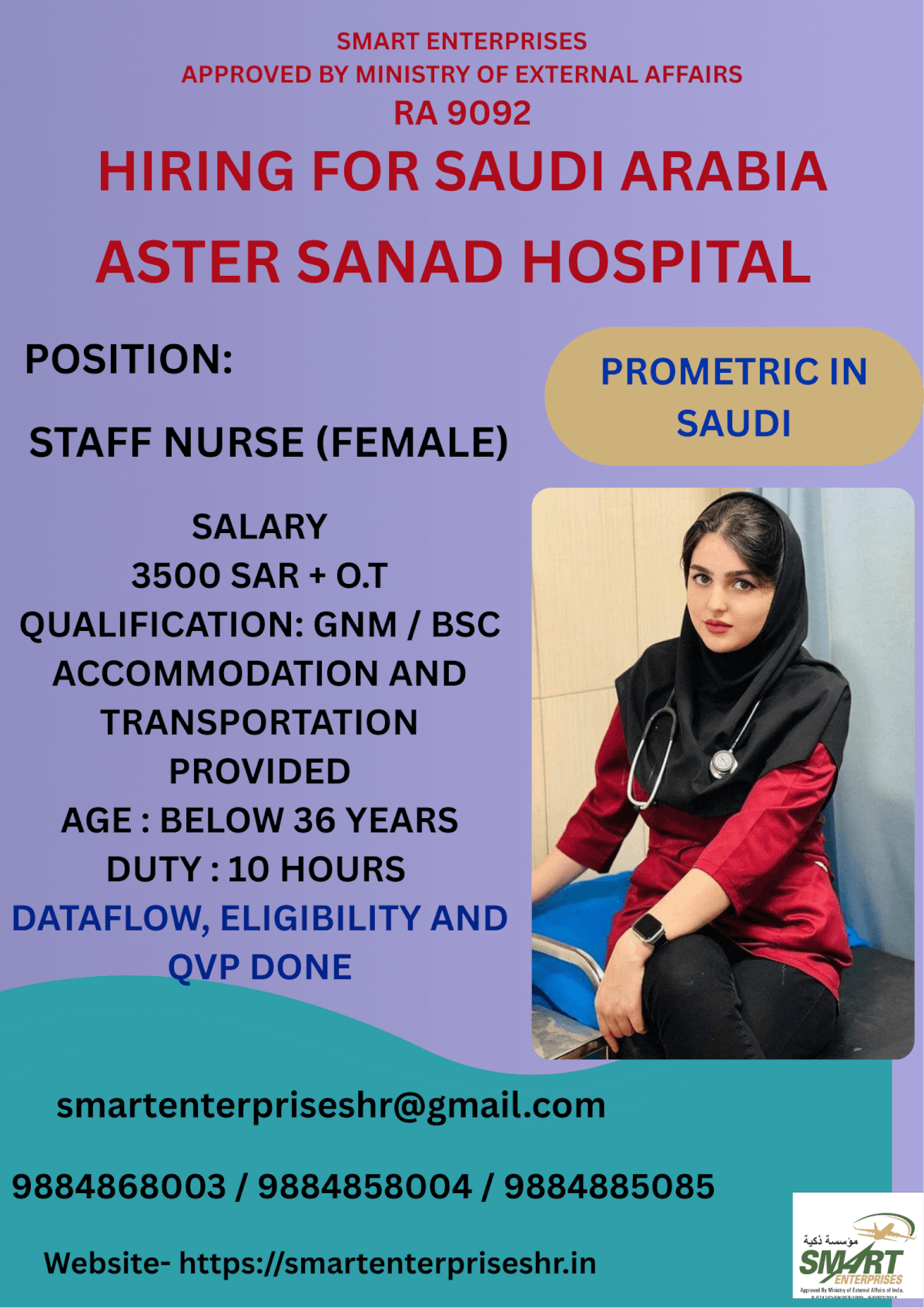 URGENT REQUIREMENT FOR SAUDI ARABIA