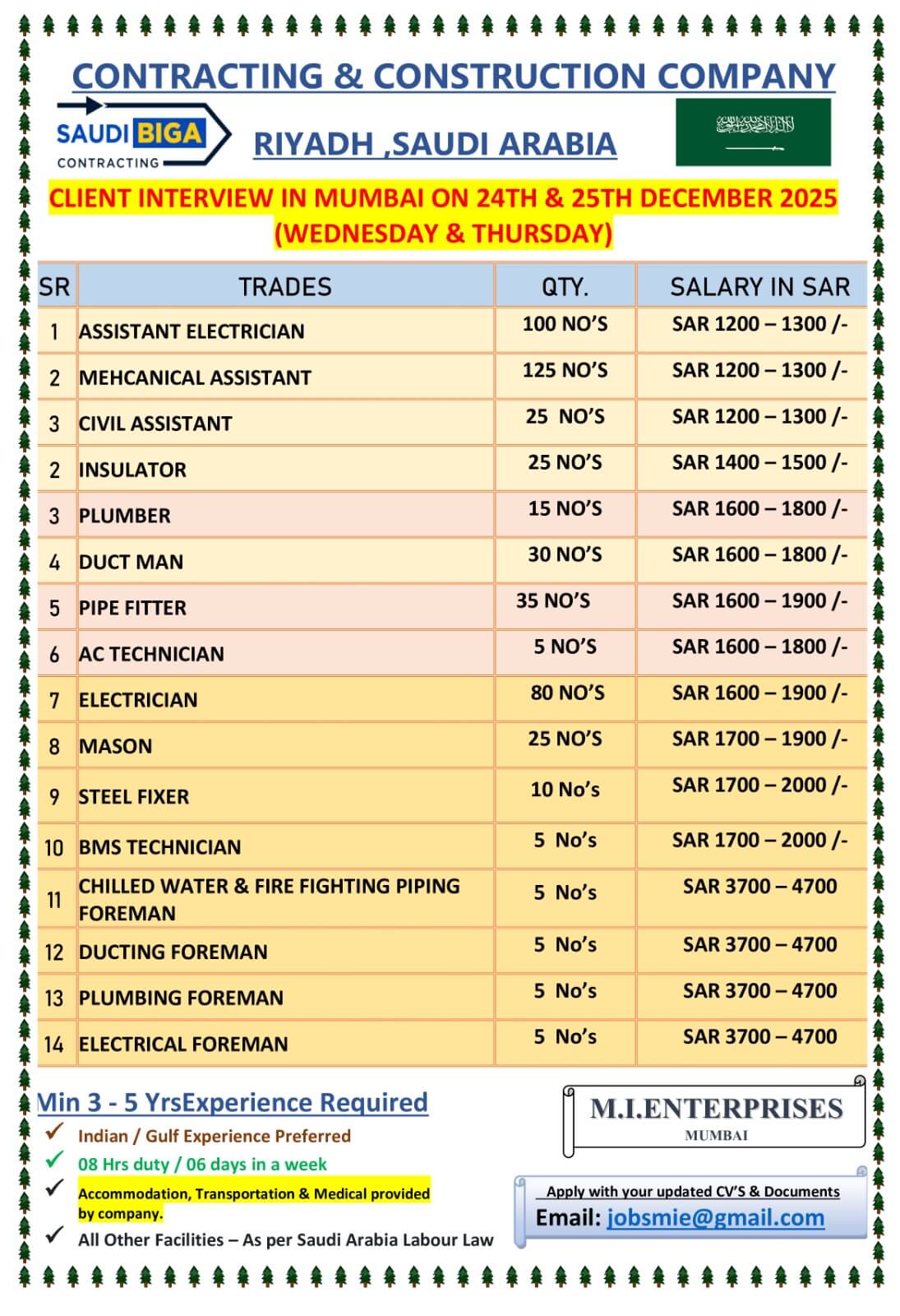 CONTRACTING & CONSTRUCTION COMPANY  RIYADH ,SAUDI ARABIA
