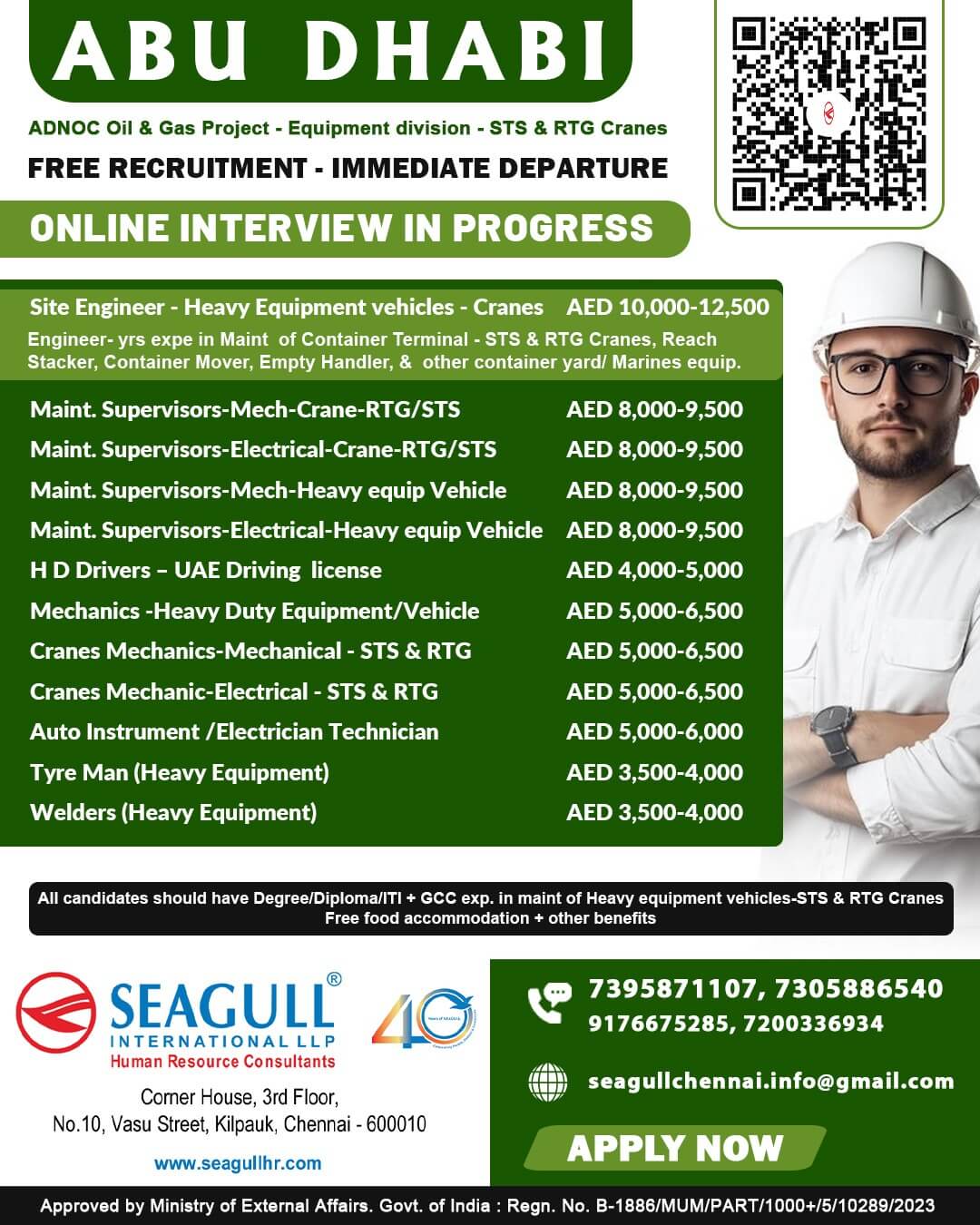 REQUIREMENTS FOR OIL & GAS AT ABU DHABI - UAE