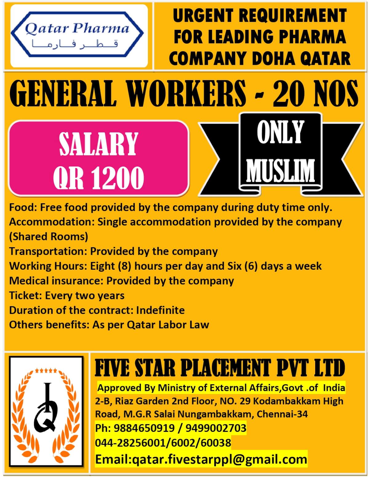 URGENT REQUIREMENT FOR LEADING PHARMA COMPANY DOHA QATAR URGENT REQUIREMENT FOR LEADING PHARMA COMPANY DOHA QATAR