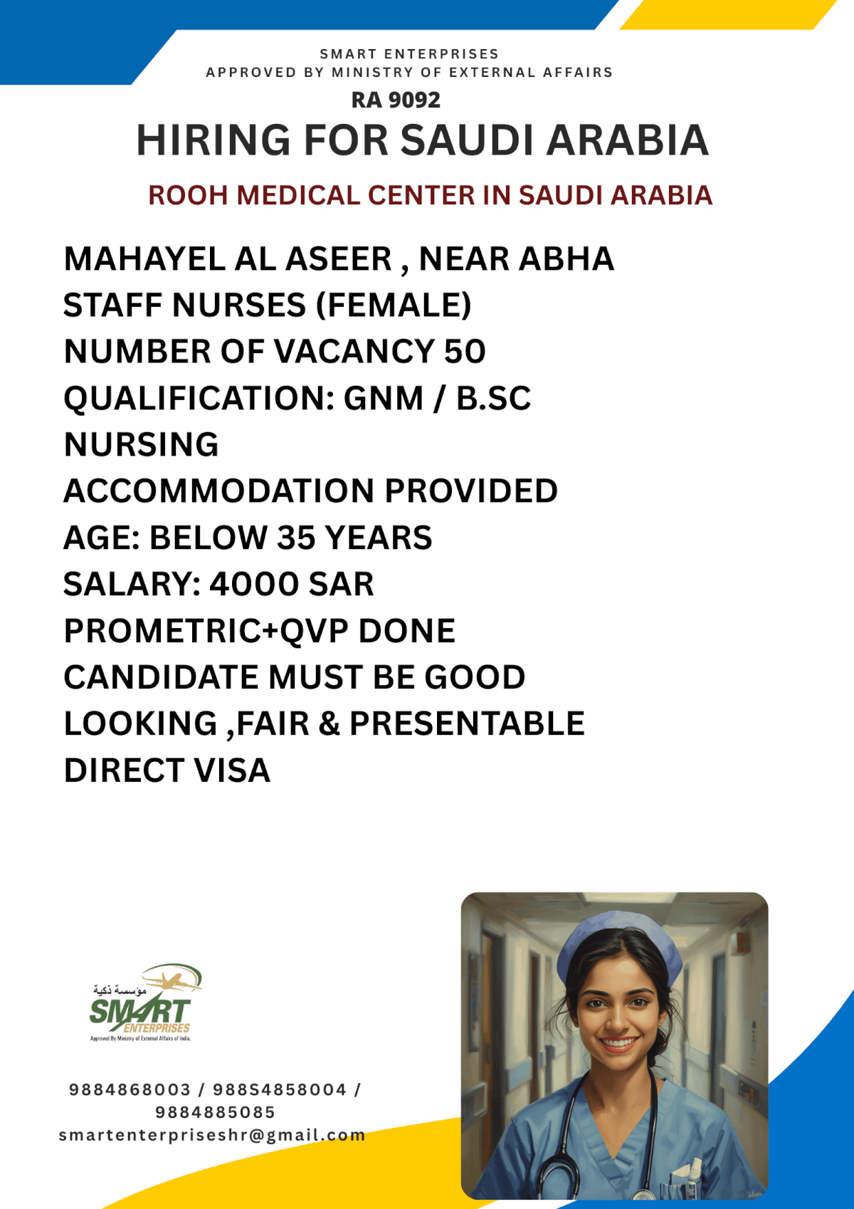 HIRING FOR SAUDI ARABIA HIRING FOR SAUDI ARABIA
