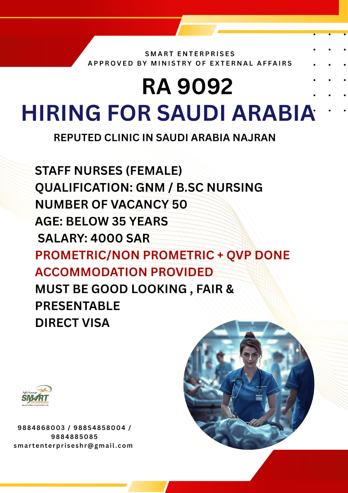 HIRING FOR SAUDI ARABIA HIRING FOR SAUDI ARABIA