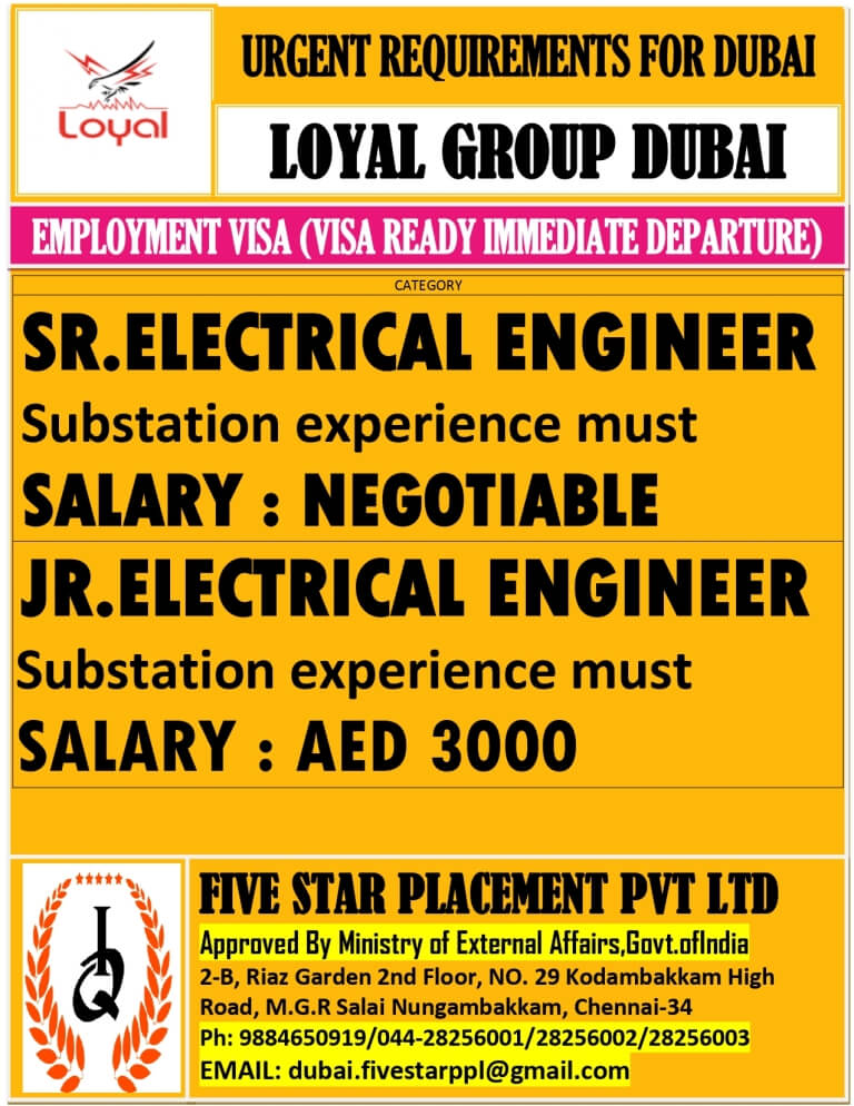 URGENT REQUIREMENT FOR DUBAI URGENT REQUIREMENT FOR DUBAI