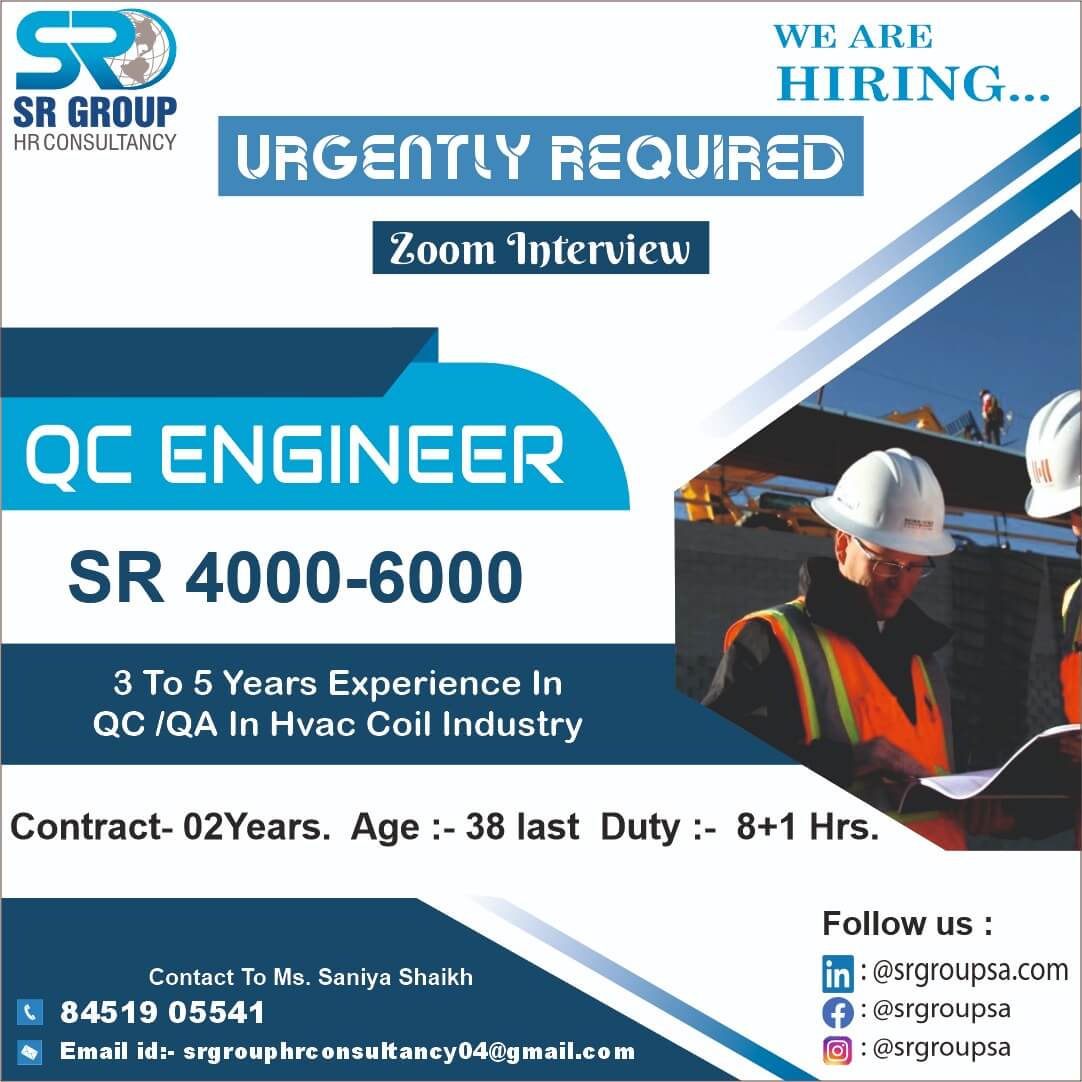 URGENT REQUIRED FOR SAUDI ARABIA