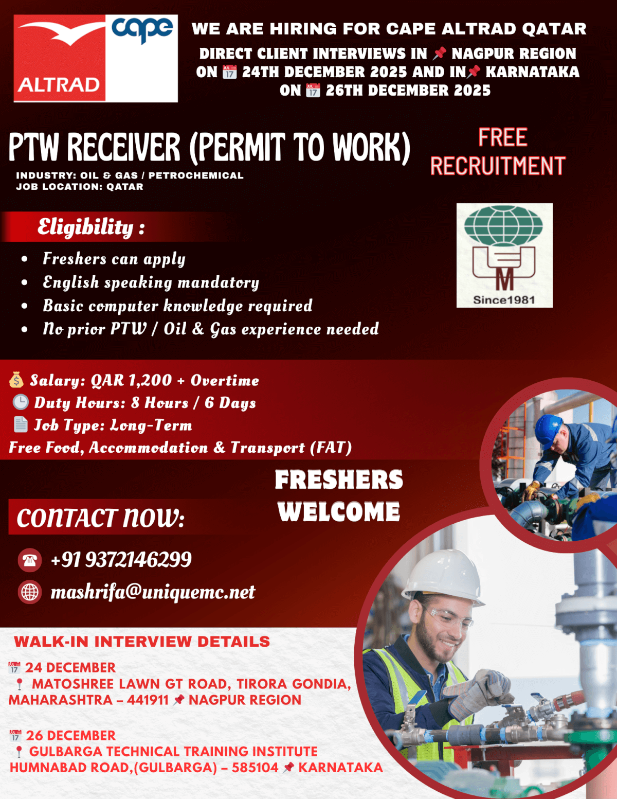 PTW Receiver (Permit to Work)