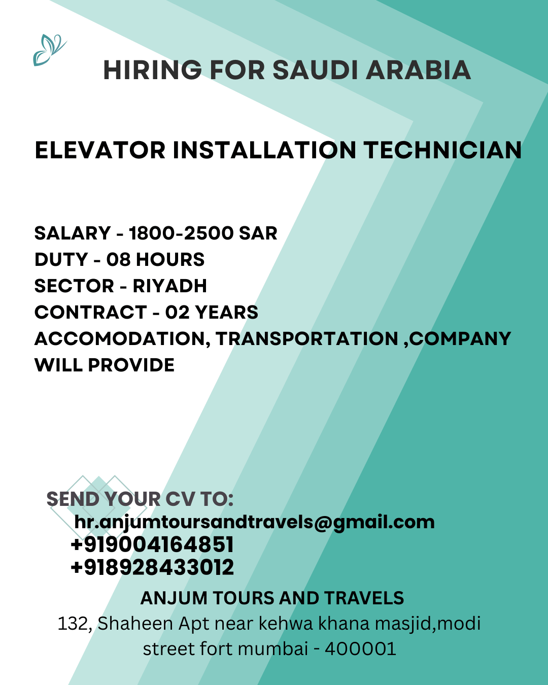 hiring for saudi arabia