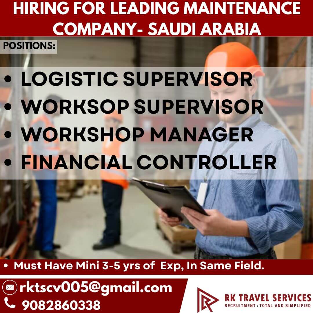 HIRING FOR LEADING MAINTENANCE COMPANY- SAUDI ARABIA