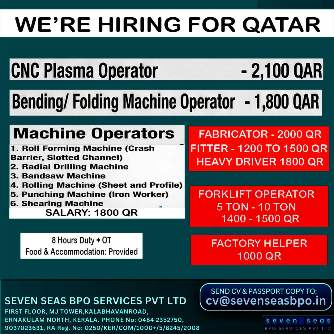 URGENT REQUIREMENT IN QATAR URGENT REQUIREMENT IN QATAR